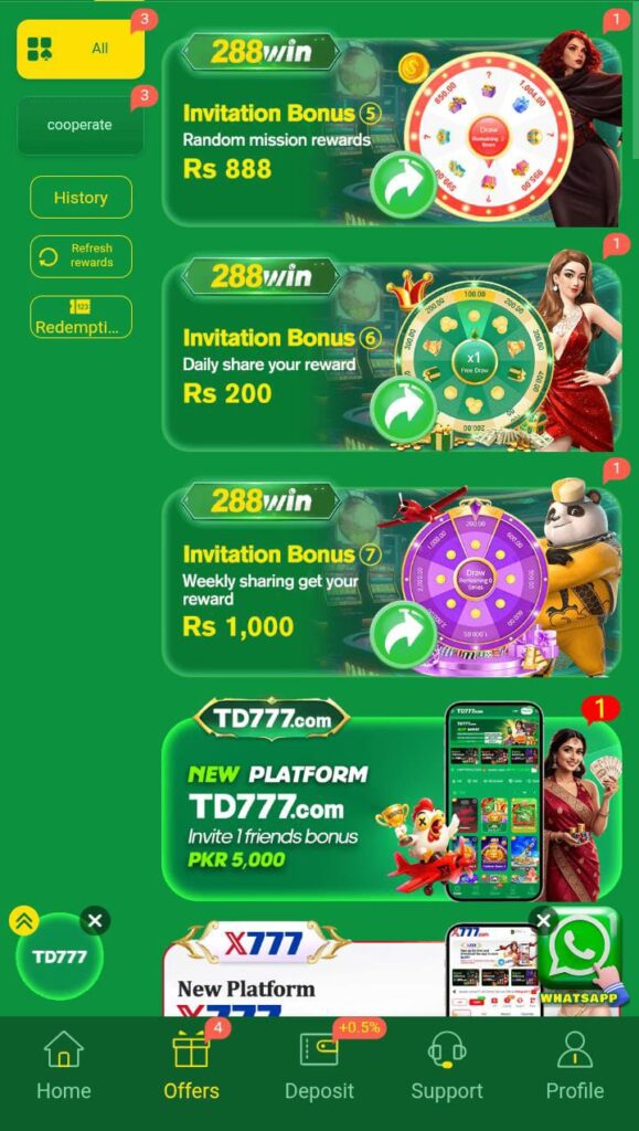 288Win Game bonus screenshot