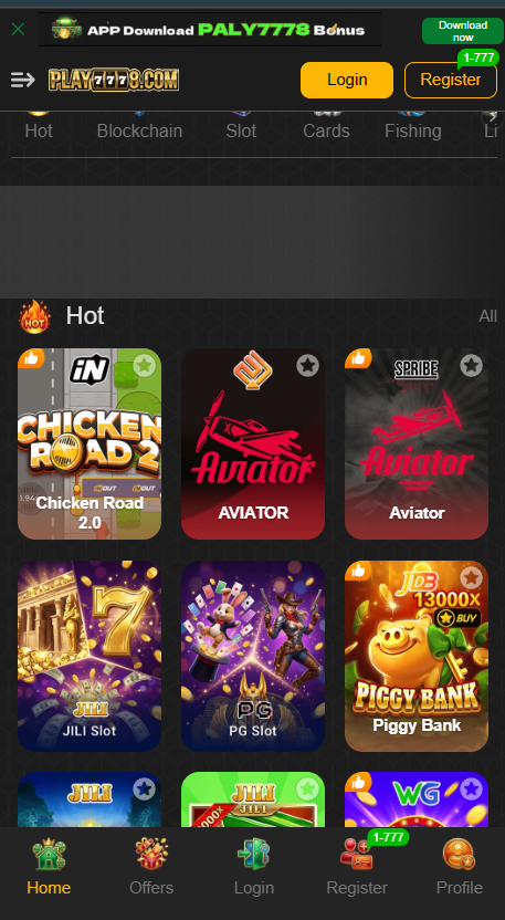 Play7778 Game interface screenshot 