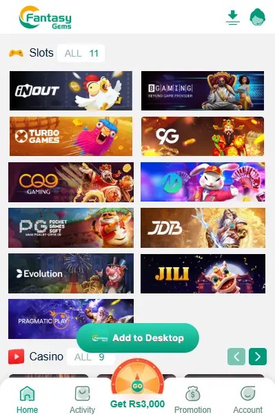 Fantasy Gems game availabe games screenshot