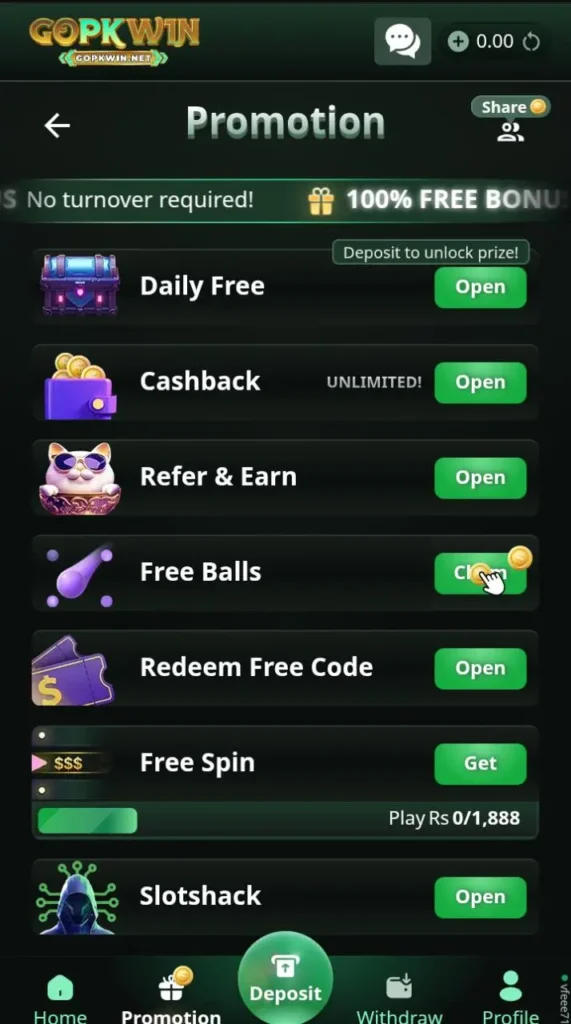 GoPK Win Game bonus screenshot