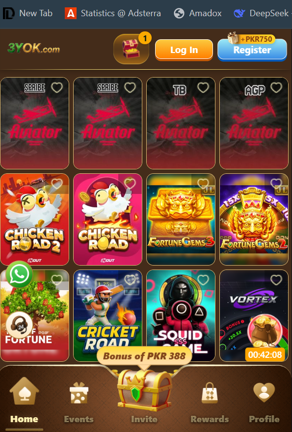 3YOK Game available games screenshot