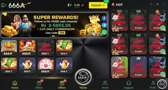666A game interface screenshot