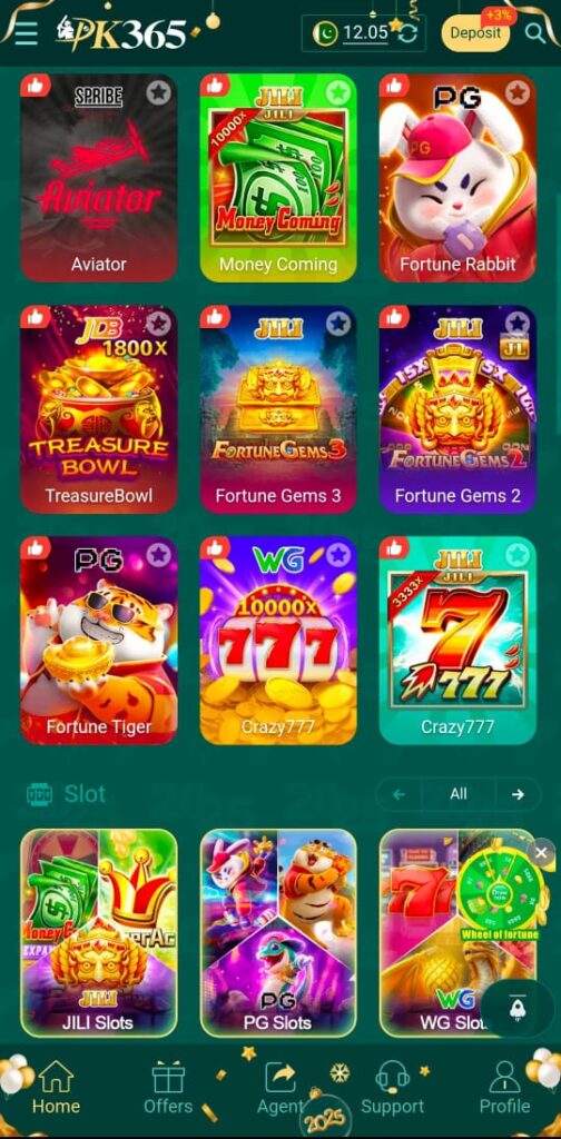 PK365 Game available games screenshot