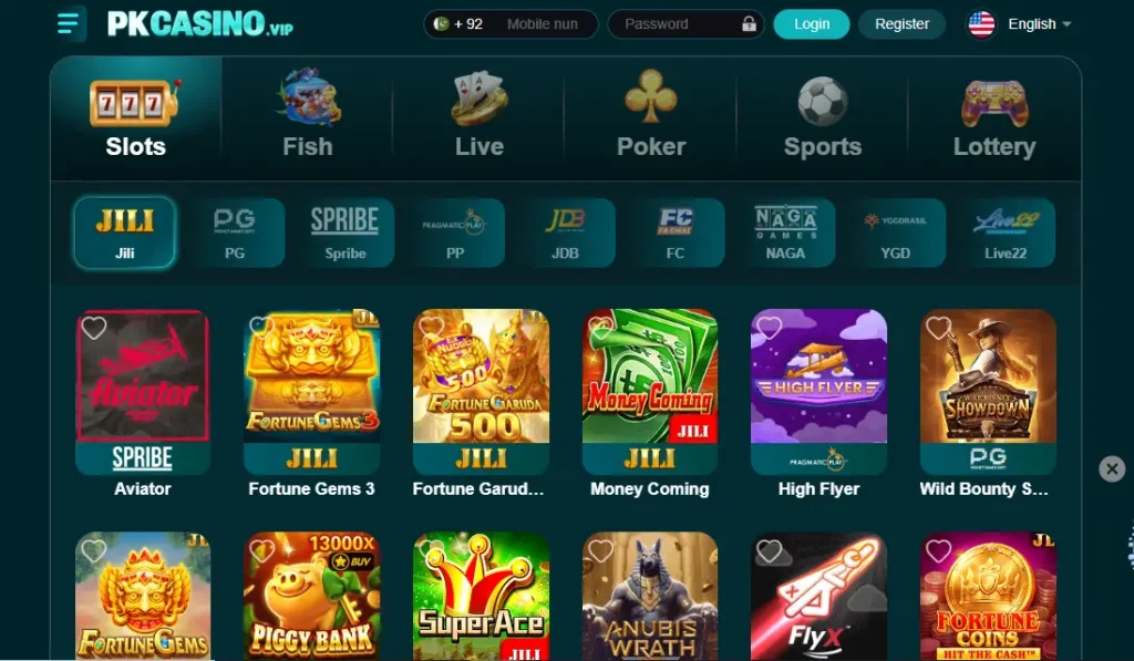 PKCasino available Games
