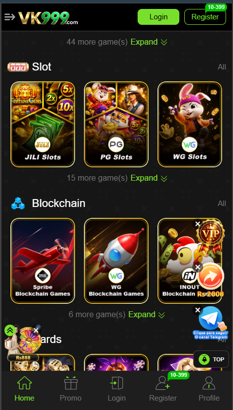 VK999 Game available games screenshot