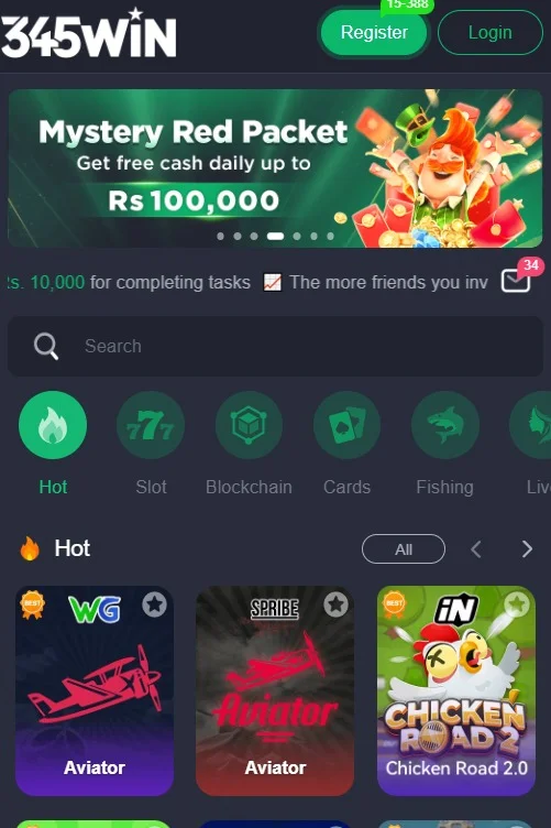 345win game banner image