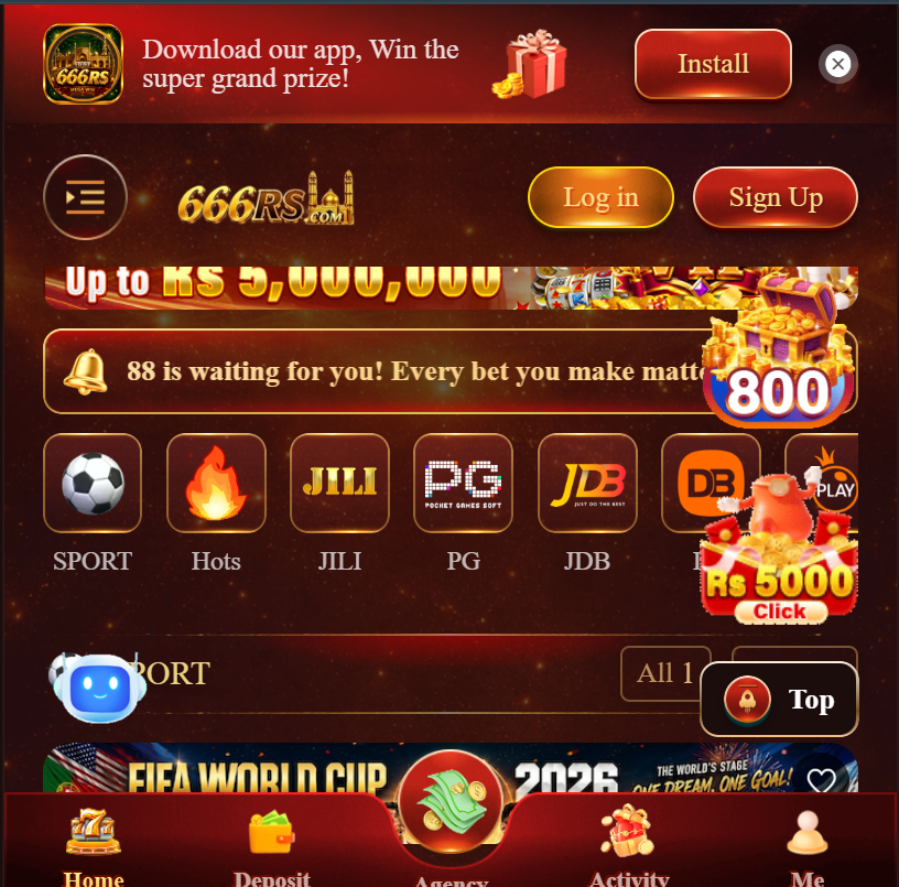 666rs game interface screenshot