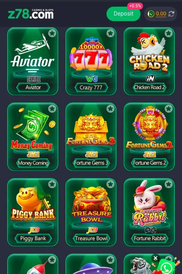 z78 game available teenpatti games screenshot