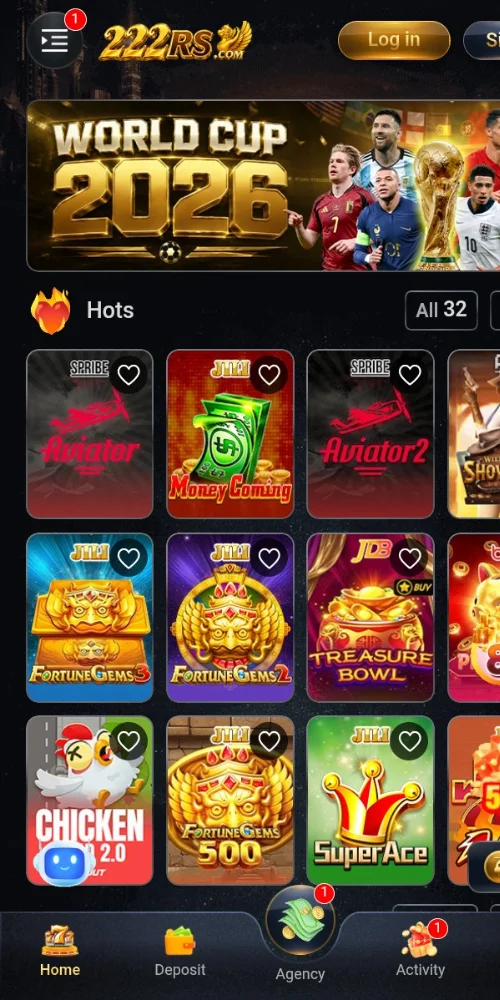 222RS Game interface screenshot
