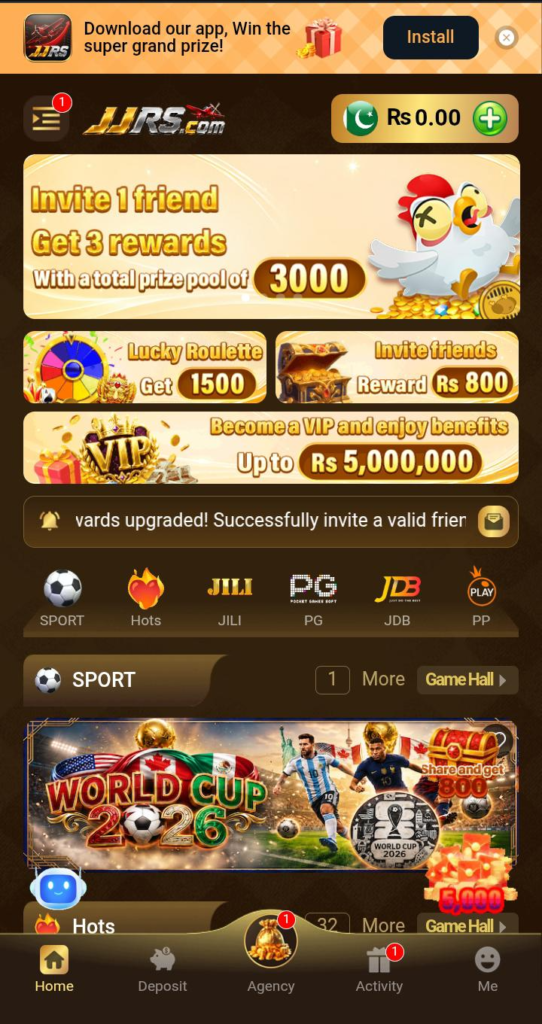 jjrs game available features screenshot