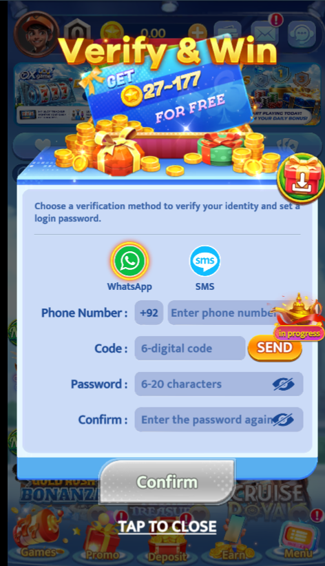 OX game register screenshot