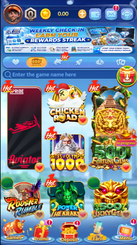 ox game available games screenshot